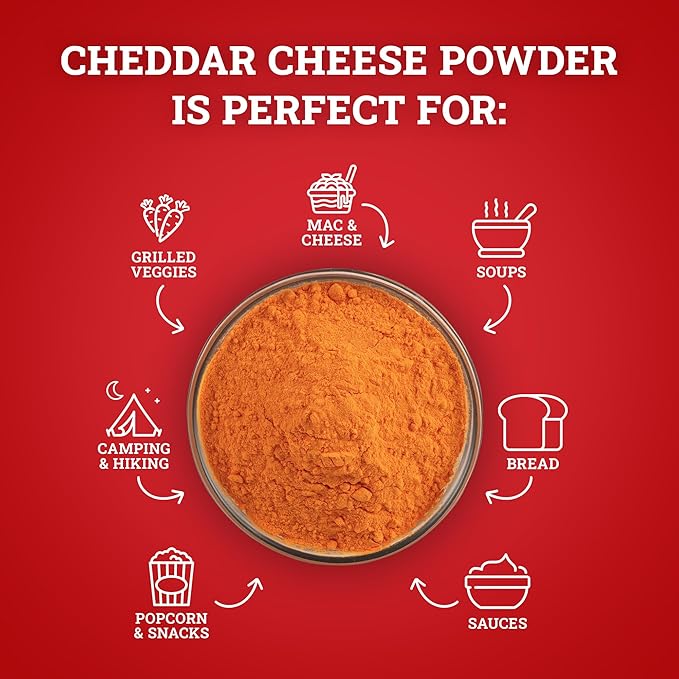 Hoosier Hill Farm Cheddar Cheese Powder 25LB BULK (Pack of 1)
