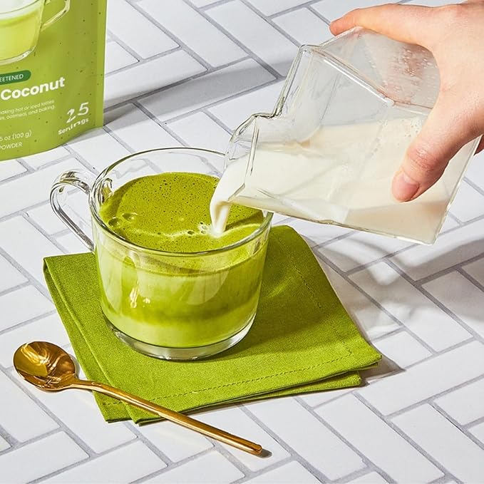 Blume Superfoods Latte - Matcha Powder with Coconut Natural Caffeine L-Theanine All Day Energy &amp Focus Sugar-Free Moringa Vegan Organic Matcha Latte from Shizuoka Japan Green Tea - 25 Serv