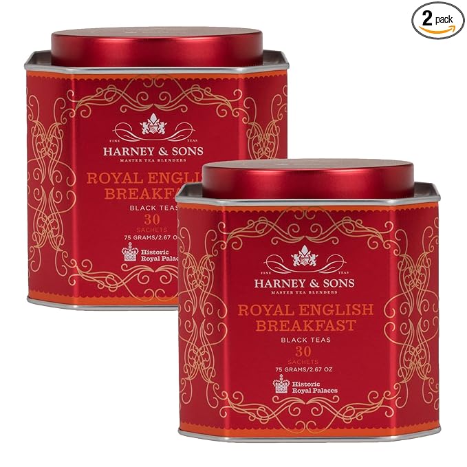 Harney and Sons Royal English Breakfast Black 30 Sachets per Tin - Pack of 2