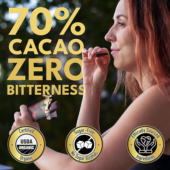 Macalat Raspberry Bar Sugar-Free Sweet Dark Chocolate with Organic Raspberry 70% Peruvian Organic Cacao Bitter-Free Allulose and Monkfruit Chocolate Bar Vegan Non-GMO Keto (5 Bar Case)