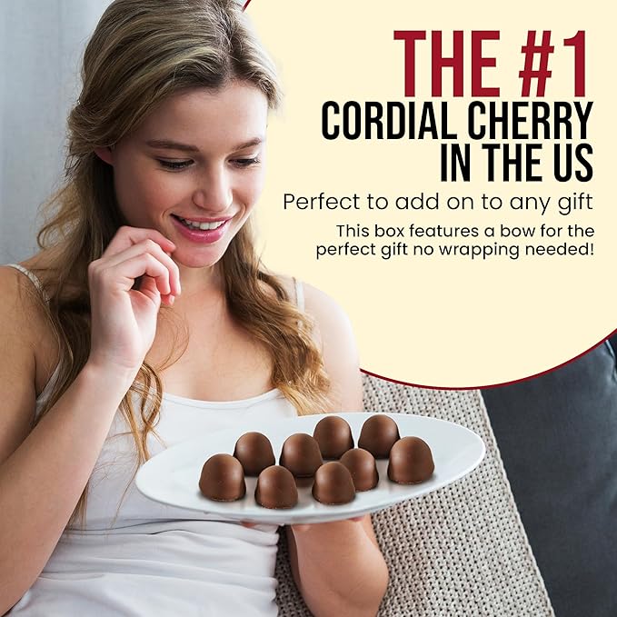 Queen Anne Milk Chocolate Covered Cordial Cherries | 19.8 oz | 30 Piece Gift Box | Whole Cherry Sweet Creamy Fruity Flavor