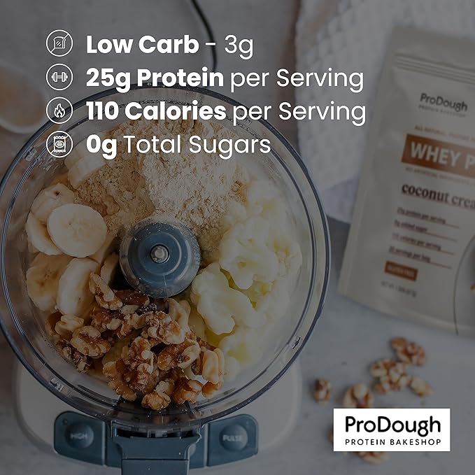 ProDough Gourmet Whey Isolate Hydrolized Protein Powder for Shake Mix- Easy Digest Enzyme Blend 25g Protein per Serving Natural Ingredients Gluten Free Keto Friendly (Chocolate Mousse)