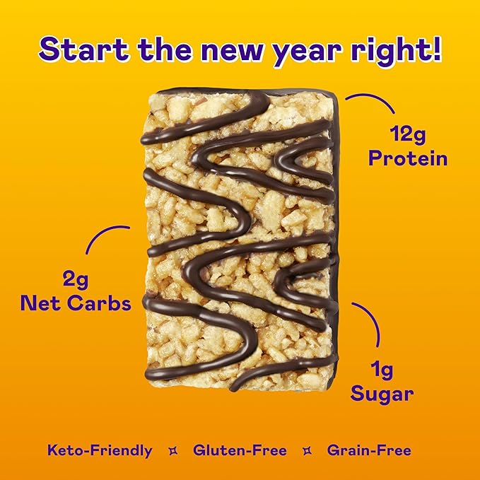 Magic Spoon Treats - 16 High Protein Bars Chocolate Peanut Butter - High Protein Gluten Free Snack - Sugar &amp Gluten Free Free Protein Cereal Bar - Low Carb &amp Keto Friendly - Healthy Snacks