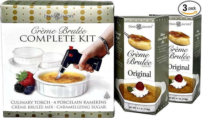 Dean Jacob's Crème Brulée Complete Kit with 2 Additional Original Mixes