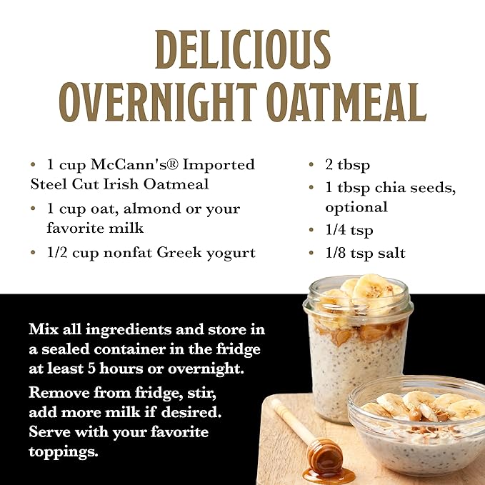 McCann's Irish Oatmeal Traditional Steel Cut Oats 28 Ounce (Pack of 12)