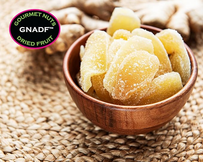GNADF | Crystallized Ginger Slices | Available in 5 10 25 Lb. Sizes | Gourmet Nuts And Dried Fruit | (25 lbs)