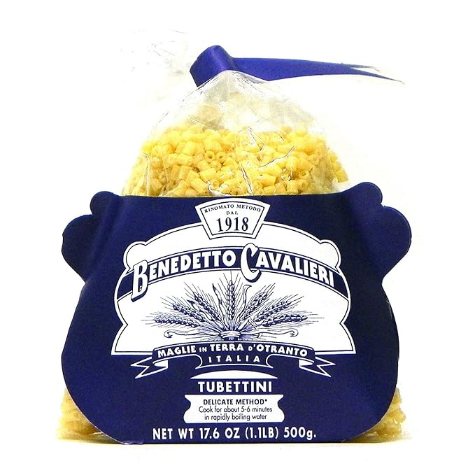 Benedetto Cavalieri Tubettini Rigate Artisan Pasta 17.6-Ounce