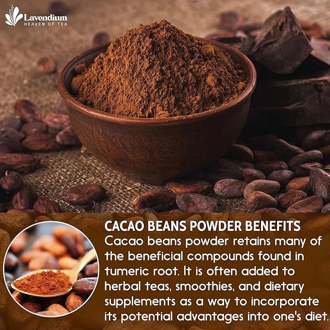 Lavendium 25oz (1.56 lbs) Cacao Powder 100% Natural &amp Pure Unsweetened Rich Chocolate Flavor Perfect for Baking &amp Smoothies No Additives No Gluten Vegan