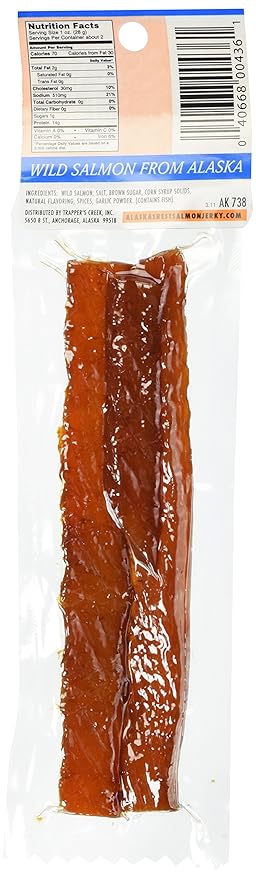 Wild Salmon Jerky 1.13 oz. Stick - Original (12 Sticks)