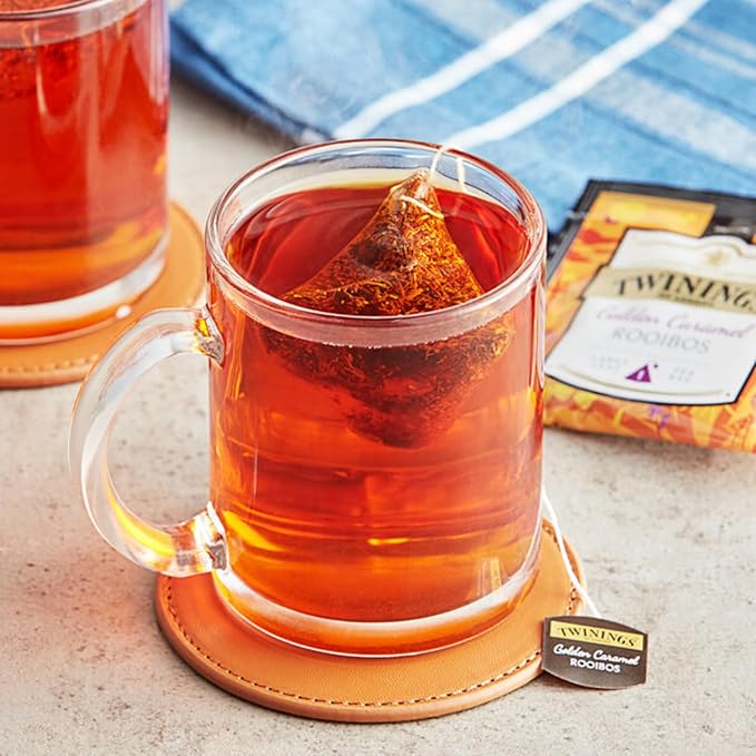 Twinings Discovery Collection Golden Caramel Rooibos 30 Large Leaf Pyramid Tea Bags