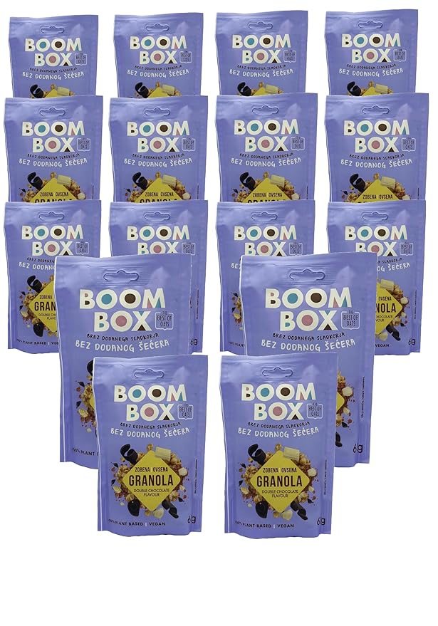 BOOM BOX Double Chocolate Oat Granola - 60g Decadent Chocolate Bliss