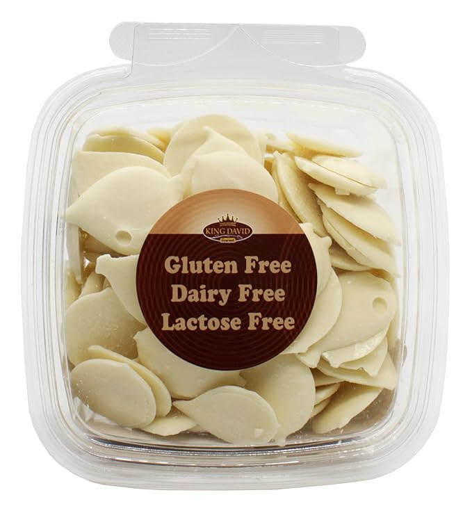 King David Kosher Easy Melt Non Dairy White Baking Chocolate Flavored Coins 12.34-ounce Jars (Pack of 3)