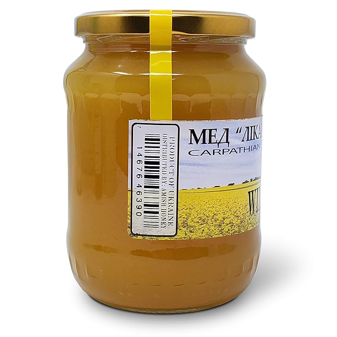 Carpathian Raw Honey Wild Linden | 100% Pure Unfiltered Unpasteurized Ethically Sourced | Glass Jar 908g