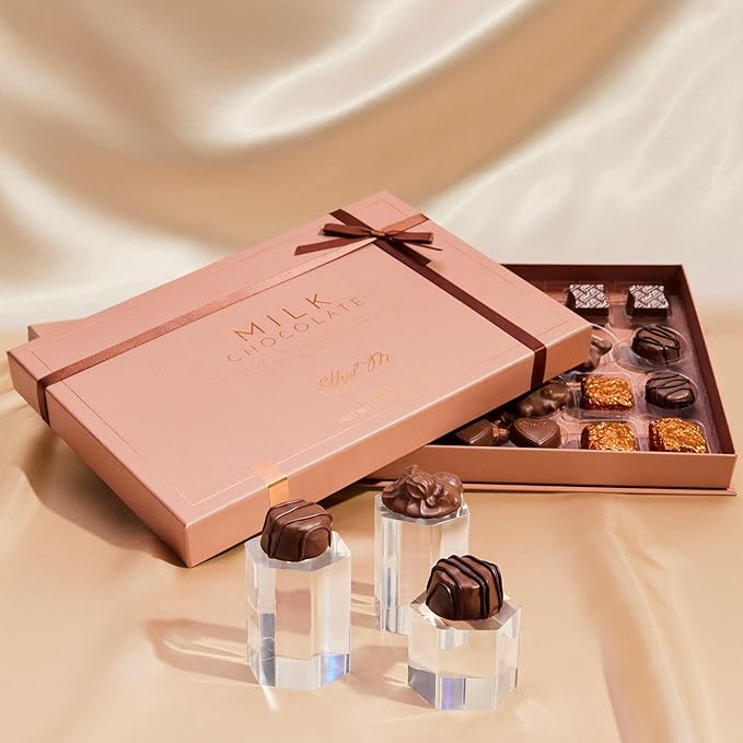 Ethel M Chocolates Premium Milk Chocolate Collection Chocolate Gift Box Candy Assortment 24 Pieces of Creamy Smooth and Rich Chocolate Gems
