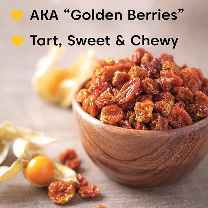 Wilderness Poets Organic Incan Berries (Golden Berries Gooseberries) - Raw Dried Fruit - Bulk Size (5 Pound)