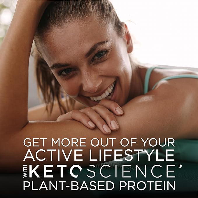 Keto Science Plant Based Protein Keto Meal Shake Rich in Vitamins &amp Minerals Complete Meal Replacement Pea Protein for Women &amp Men Chocolate Cream 14 Servings