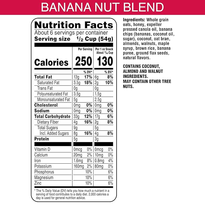 Bear Naked Banana Nut Granola 12 oz (Pack of 6)