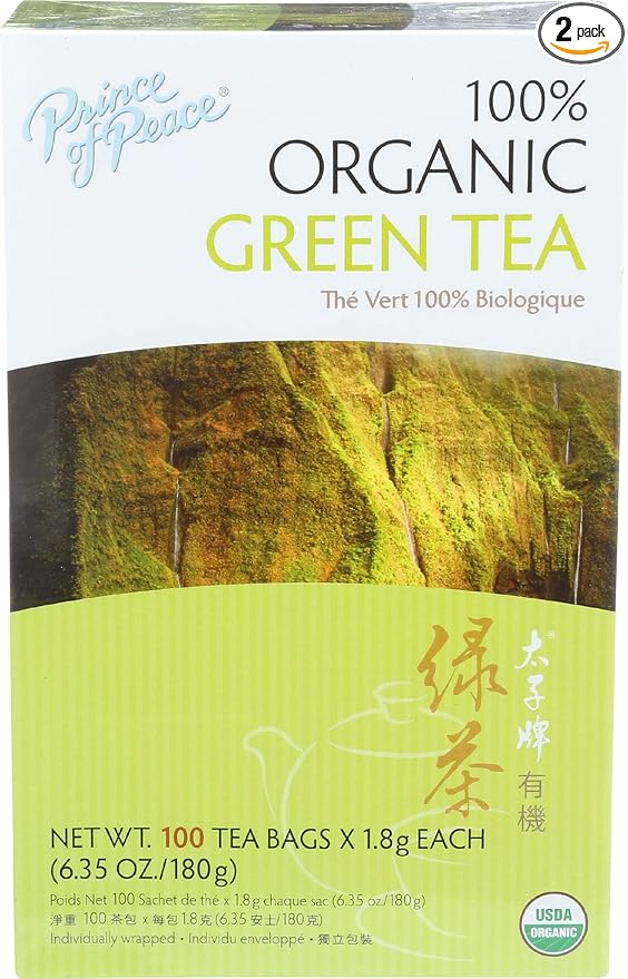 Prince of Peace Organic Green Tea 100 Tea Bags - 2 pack