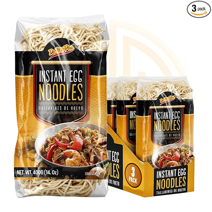 De Mi Pais Egg Noodles – Instant Egg Noodles for Soup Stir-Fry Pasta or Ramen Recipes Traditional Noodles Eggs Crafted in Cambodia Using Traditional Techniques for Rich Flavor – 14 oz | 3-Pack