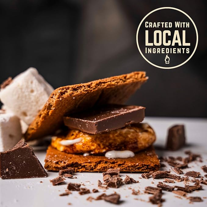 Toasted S'mores Bar Original Car Camping Artisan S'mores Kit Contains Milk Chocolate Squares Spiced Graham Crackers and Vanilla Marshmallows Pack of 4