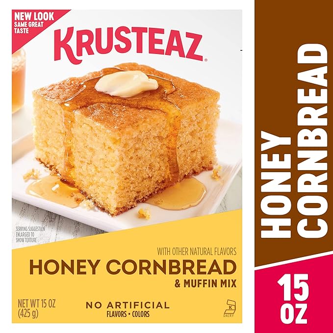 Krusteaz Honey Cornbread and Muffin Mix 15 Ounce (Pack of 8)