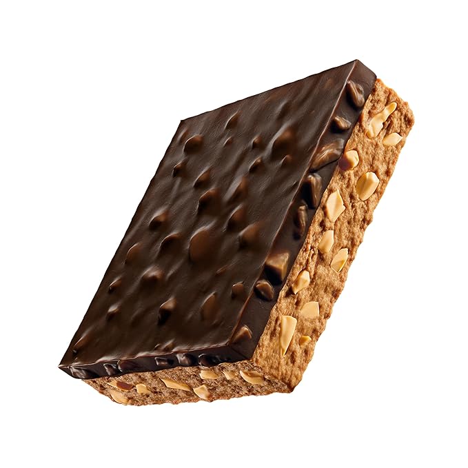 Mid-Day Squares Crunchy Peanut Protein Chocolate Bars 1.16 Oz each 3 Packs (36 Squares) | Made with Real Chocolate 6g Plant Protein 4g Fiber Gluten Free Plant-Based