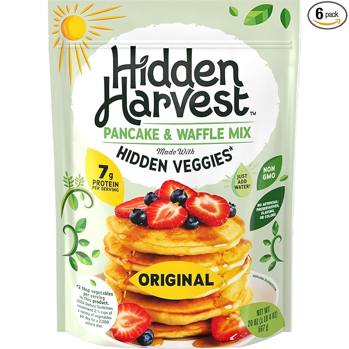 Hidden Harvest Pancake Mix Original 20 oz (Pack of 6)