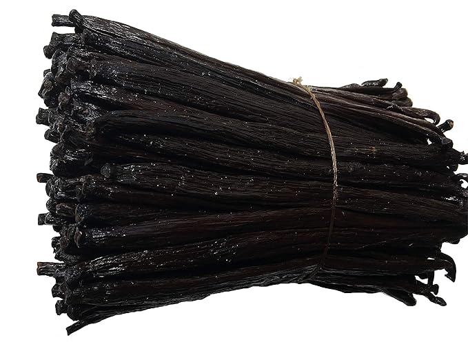 8oz Vanilla Beans Grade A Tahitian 6-7 Bulk (1/2Lb) for Extract Cooking and Baking by FITNCLEAN VANILLA| 0.5 Pound Fresh Gourment Natural Raw NON-GMO Whole Pods.