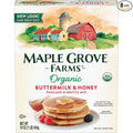 Maple Grove Farms Organic Pancake &amp Waffle Mix with Honey 16 Ounce (Pack of 8)