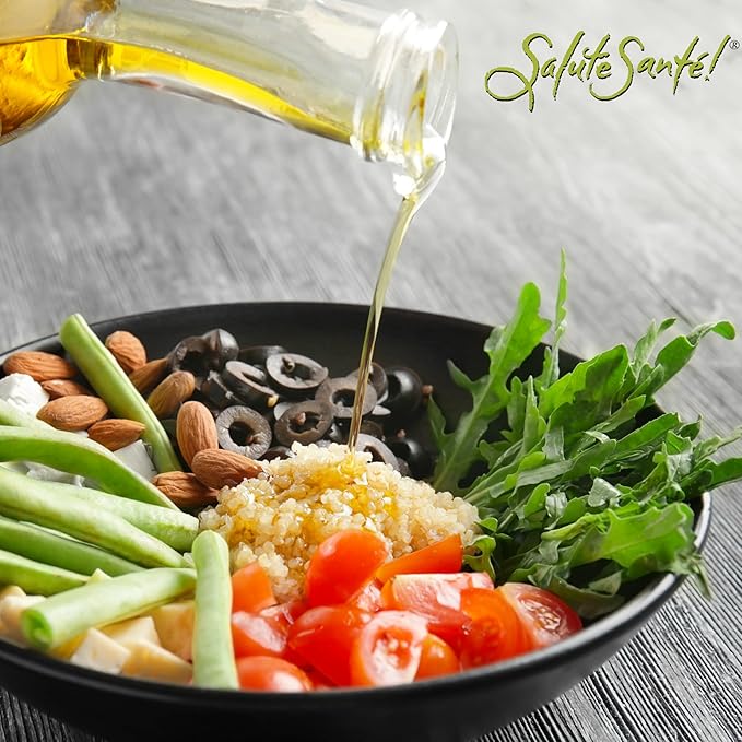 Salute Santé! Napa Extra Virgin Olive Oil 200ml Cold Pressed High Phenolic Tuscan Style California Olive Oil for Cooking and Finishing Bold Taste &amp Aroma Premium Kitchen Essential for Everyda
