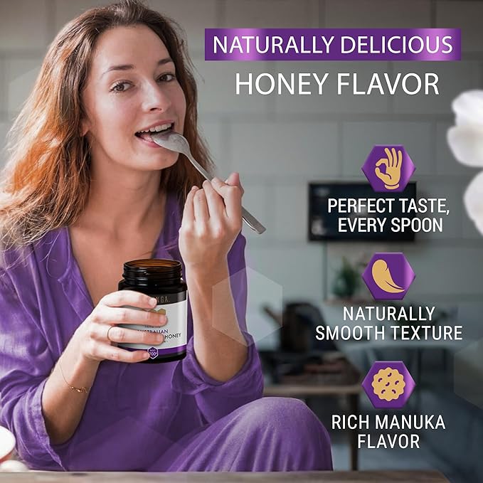 Berringa Manuka Honey Organic MGO 900+ Ultra-High Strength Supports General Wellbeing &amp Digestive Balance - 100% Raw Pure &amp Unfiltered Sustainably Sourced from Australia - (8.82 oz)