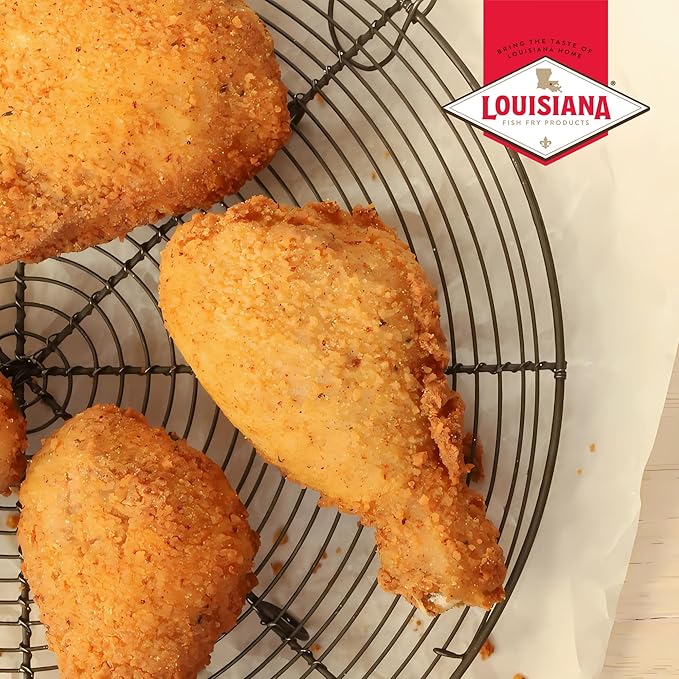 Louisiana Fish Fry Products Classic Fried Chicken Keto Seasoned Coating Mix – 5 oz Pack of 6 – Bake Deep Fry &amp For Use in Air Fryer – Delicious &amp Crunchy Texture