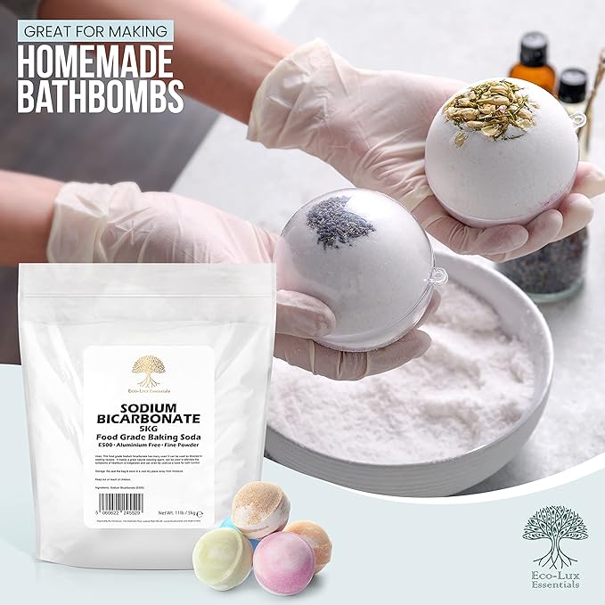 Pure Baking Soda Sodium Bicarbonate (11 lbs.) Food Grade for Cleaning Baking Bath Bombs and Teeth Swimming Pools