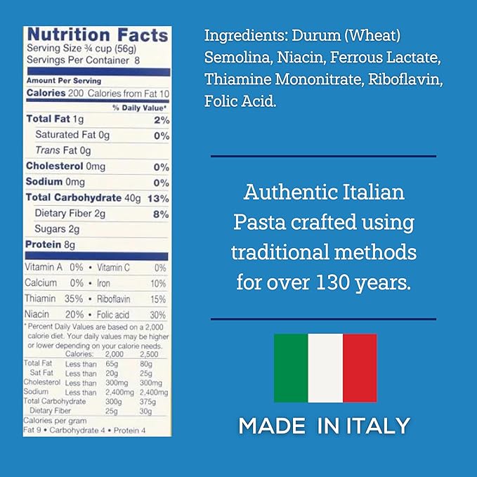 De Cecco Cavatappi No. 87 Pasta 16 Oz (Pack of 12) Authentic Slow Dried Made with Durum Wheat Versatile Pasta for Sauces &amp Recipes Made in Italy