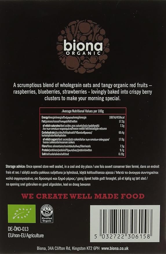 Biona Organic Wildberry Crisp Granola 375g