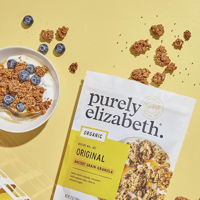 Purely Elizabeth Aancient Grain Granola Best Sellers Variety Pack Made with Organic Oats and Ancient Grains Gluten-Free Non-GMO (3 Ct)