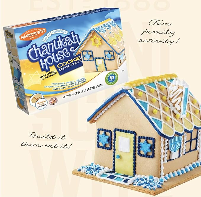 Manischewitz Chanukah DIY Baking Kits 2 Sets | Donut Mix | Chanukah House Decorating Kit | Hanukkah Family Fun Kits