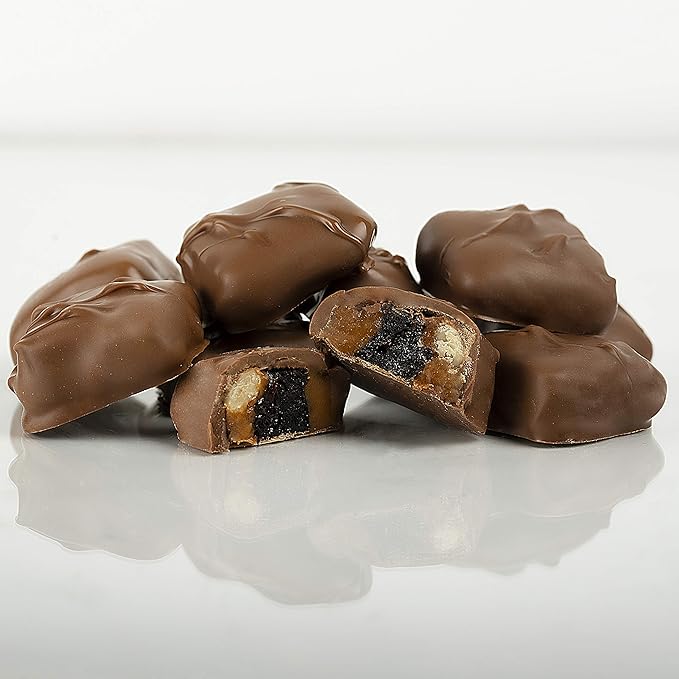 Sanders Milk Chocolate Cherry Almond Caramels Gift Individually Wrapped 3 Piece Set (24 Count)