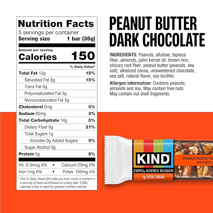 KIND ZERO Added Sugar Bars Variety Pack Dark Chocolate Nuts &amp Sea Salt Caramel Almond &amp Sea Salt Peanut Butter Dark Chocolate Keto Friendly Snacks Gluten Free 5g Protein 15 Count