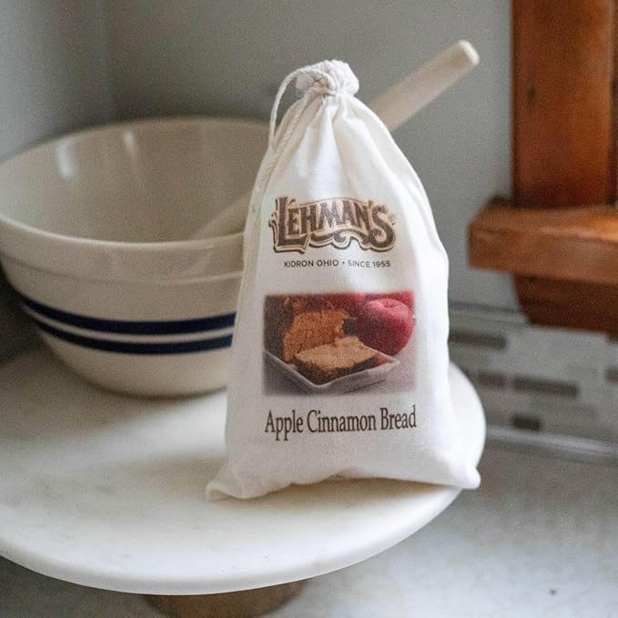 Lehman's Homemade Bread Mix Quick and Easy to Prepare and Bake Hot Delicious 15.25 oz Gift Bag Apple Cinnamon Bread
