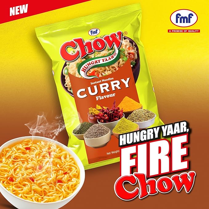 Instant 2 Minute Chow Noodles - CURRY Flavor with Seasonings (2x 5 PACKS) So Delicious Meal Mild Spicy Curry Noodles