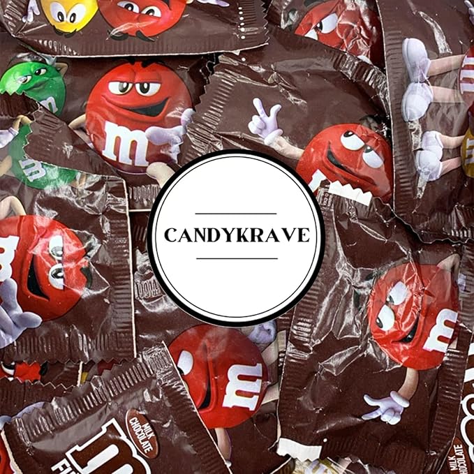 M n M's Milk Chocolate Candy - 2 lbs Bulk Pack - Individually Wrapped Fun Size Candy for Freshness - Colorful Delicious Sweets for Kids Adults Pantry Office &amp Birthdays