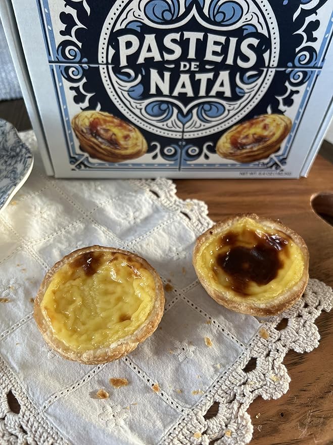 Pasteis de Nata Portuguese Custard Tart Baking Kit 12 Reusable Molds Premium Mix with Instructions