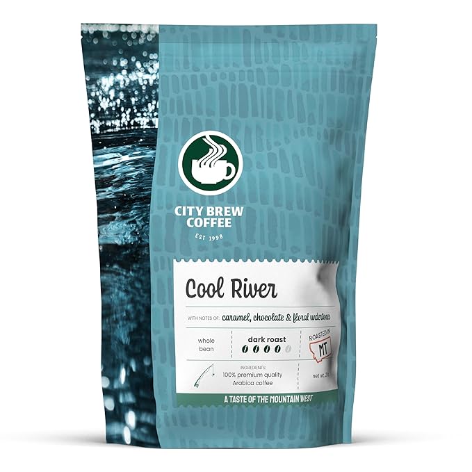 City Brew Cool River - Dark Roast Whole Bean Coffee - 2Lb