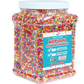 A Great Surprise Dye Free Rainbow Sprinkles - 1.5 Pounds - All Natural - Vegan Sprinkles for Baking Ice Cream Cookies Cupcakes