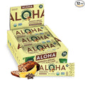 ALOHA Organic Plant Based Protein Bars - Banana Bread Chocolate Chip - 12 Count 1.9oz Bars - Vegan Snacks Low Sugar Gluten-Free Low Carb Paleo Non-GMO Stevia-Free No Sugar Alcohols