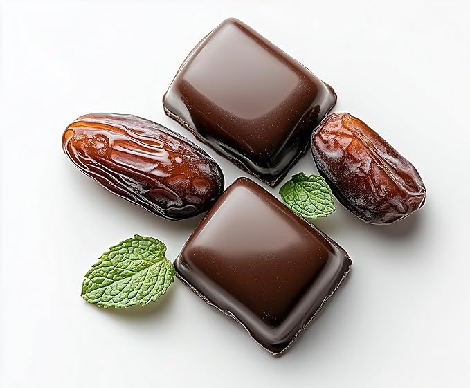 Date Smarter Chocolate Covered Date Caramels - Naturally Sweetened with Real Dates - Vegan Gluten-Free Dairy-Free Refined Sugar-Free Plant-Based Snack Bites - Great Anytime Snack - 2.8 oz 6 Pack
