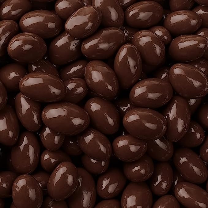 Dark Chocolate Covered Almonds 2-Pound Bag | Bulk Chocolate Covered Nuts | Coated Roasted Almonds for Gifting Party Favors Office Candy Jars &amp Dessert Boards