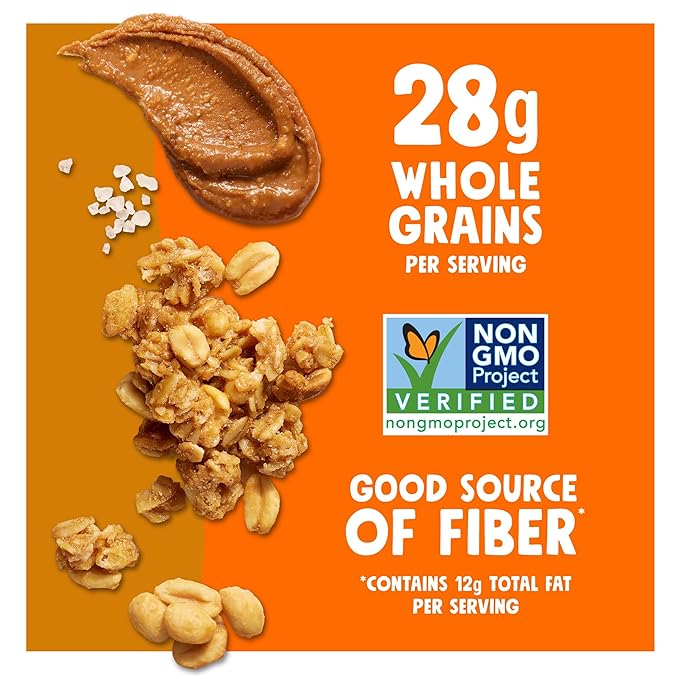 Bear Naked Granola Cereal Breakfast Snacks Peanut Butter (6 Bags)