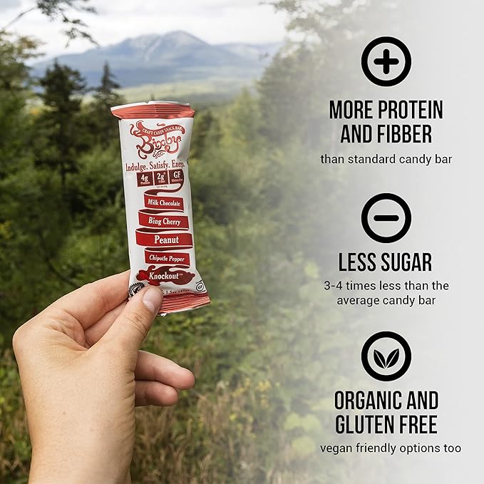 Bixby 12 Bars of Organic Milk Chocolate - Gluten Free Peanut Butter and Real Sea Salt - Non GMO Kosher Protein Snack with Clean Ingredients - Organic Bulk Chocolate Bars - 12 Bars 1.5oz each